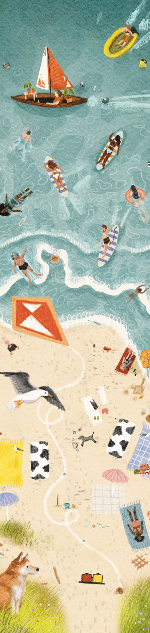 Stranddag, boekenlegger