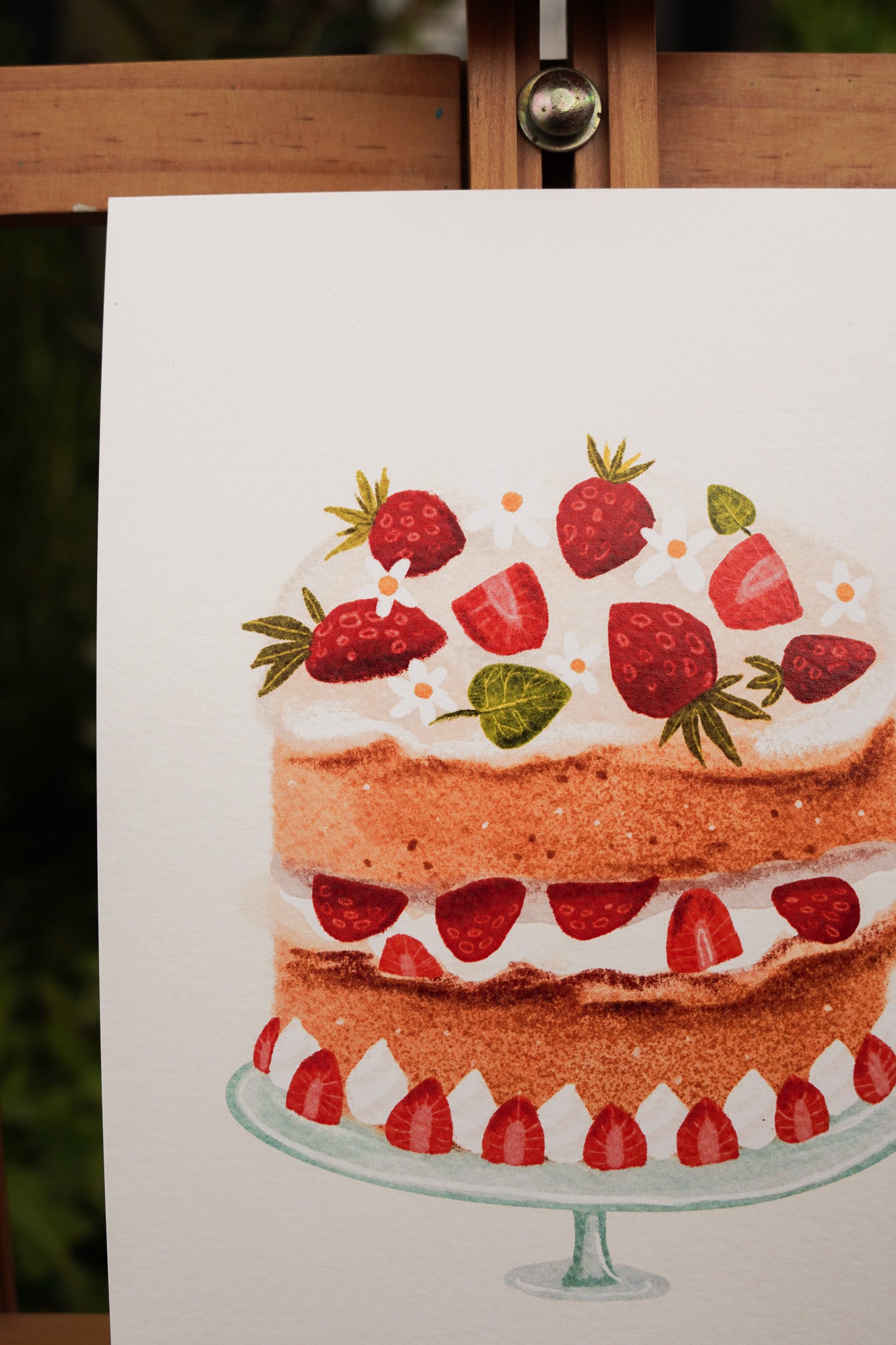 “Aardbeientaart” – A5 Illustratie Print | Art Print op 300gsm Tintoretto Gesso (kopie)