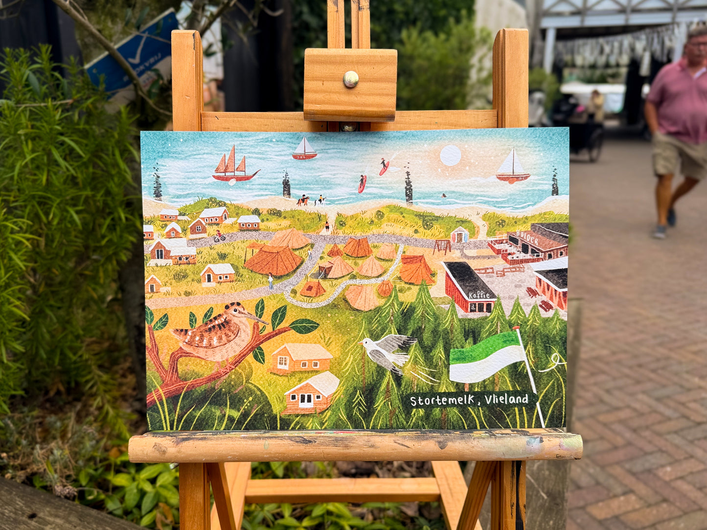 “Kampeerterrein Stortemelk” – A4 Art Print | Illustratie Poster op 300gsm Tintoretto Gesso