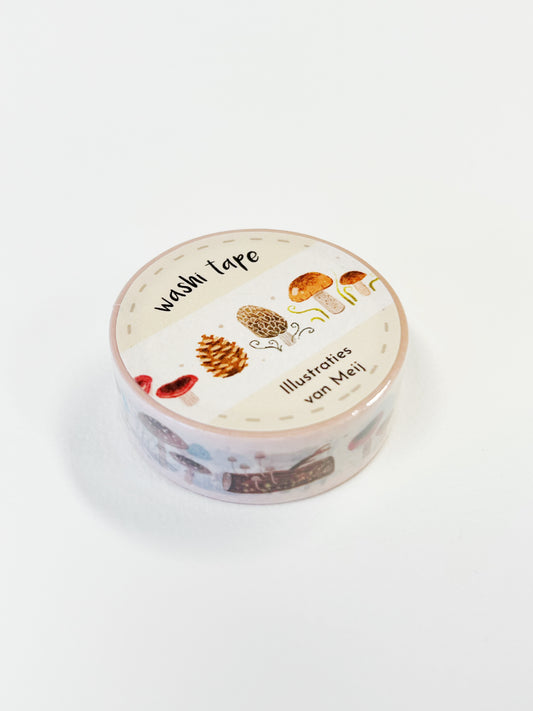 Paddenstoelen || washi tape