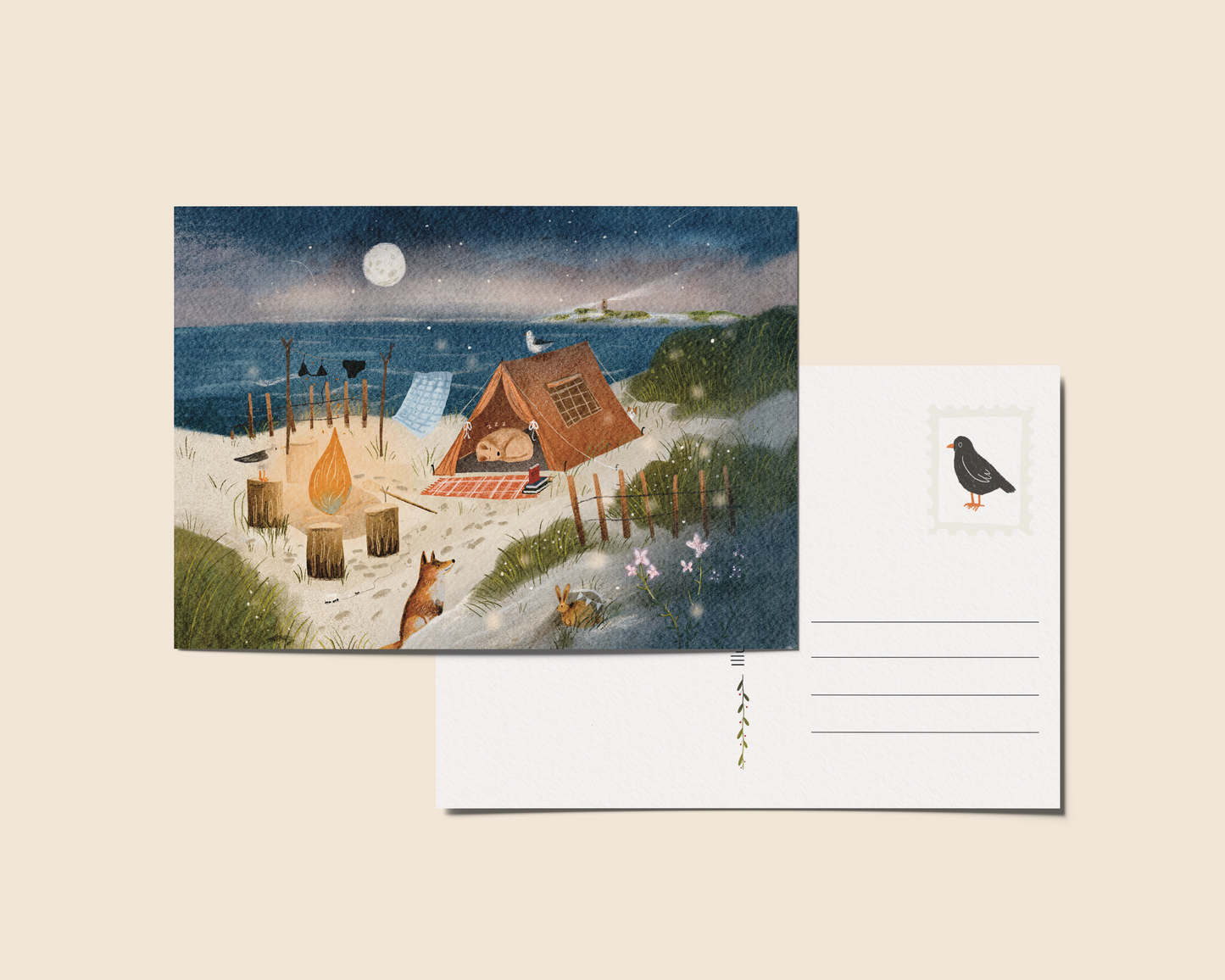 Ansichtkaart 'Juli', A6