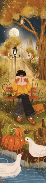 Lezend meisje, boekenlegger