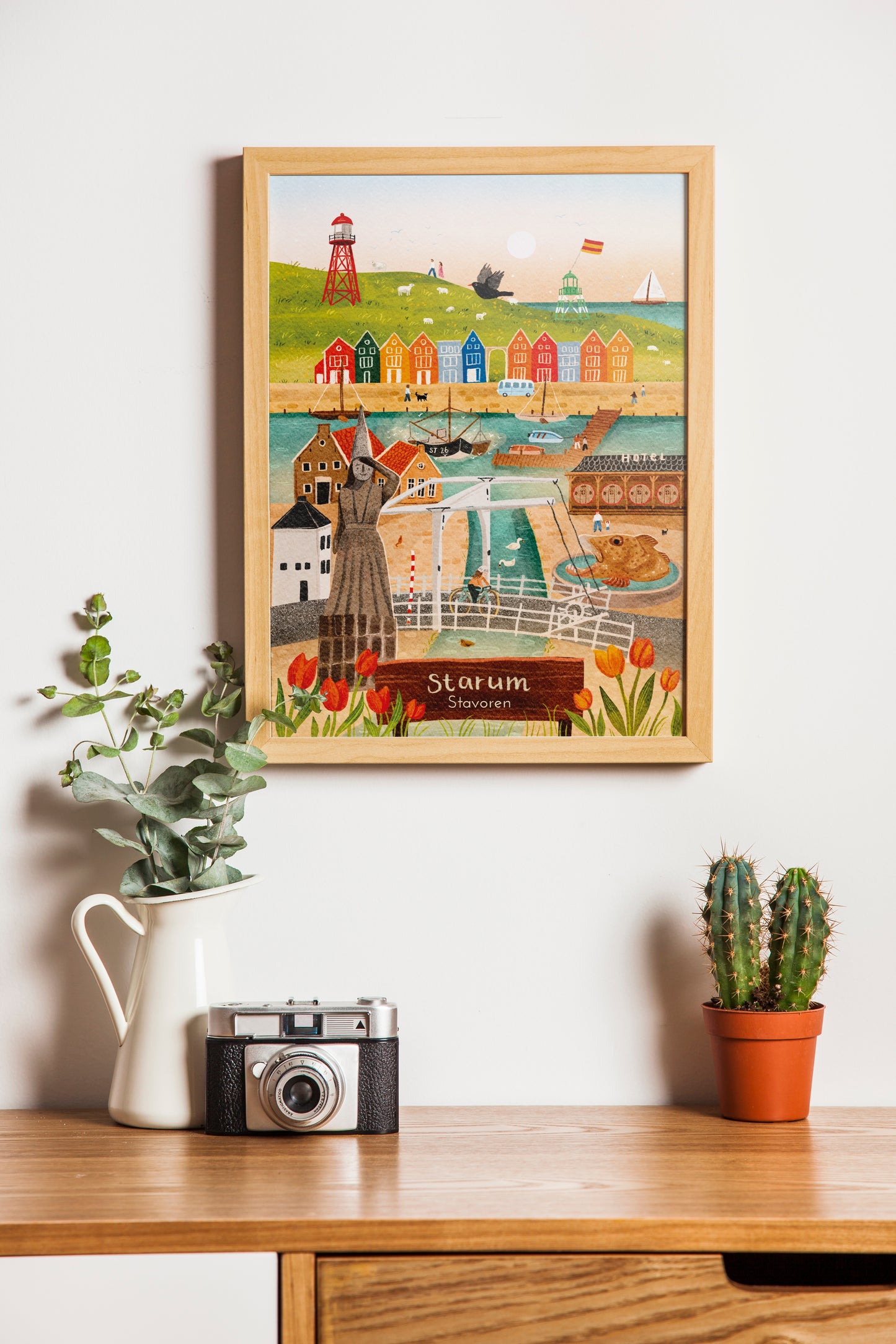 “Stavoren” – A3 Illustratie Print | Art Print op 300gsm Tintoretto Gesso | Elfstedenset
