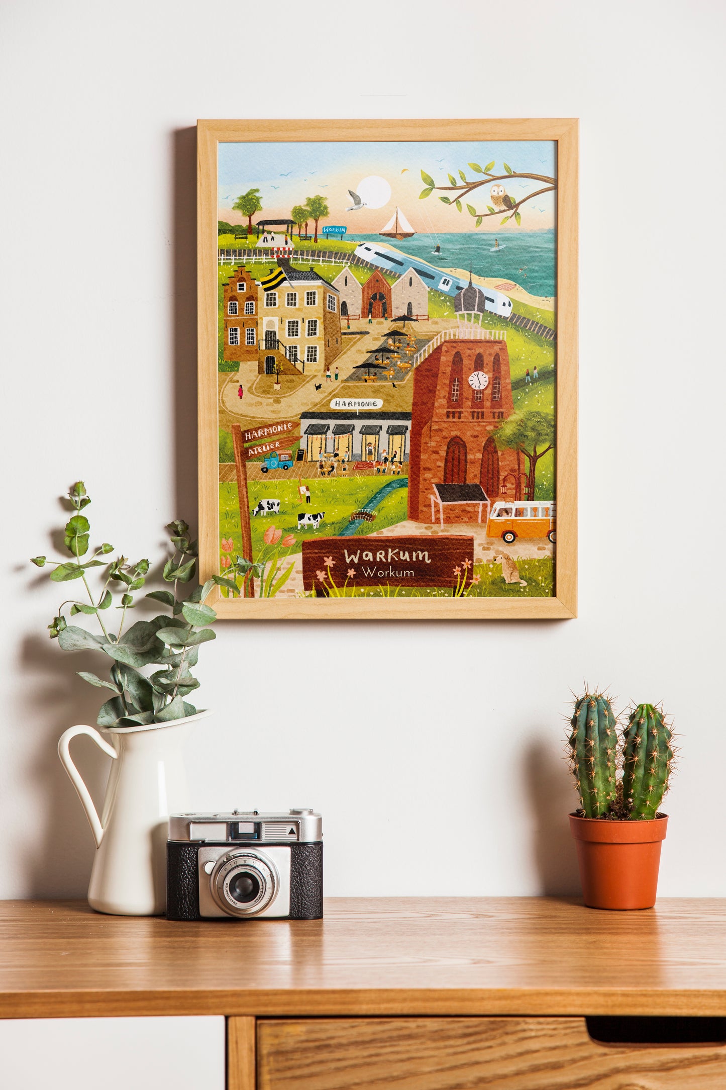 “Workum” – A5 Illustratie Print | Art Print op 300gsm Tintoretto Gesso | Elfstedenset