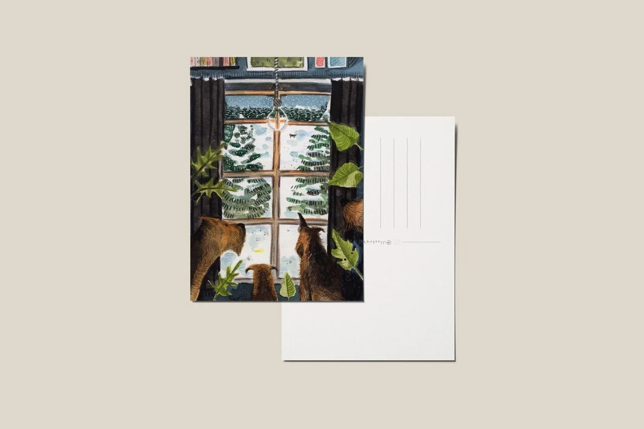 Ansichtkaart 'Gele sneeuw', A6