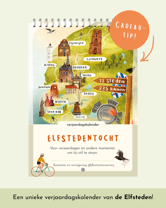 Verjaardagskalender Elfstedentocht | Friese Elfsteden | Fietselfstedentocht (pre-order)