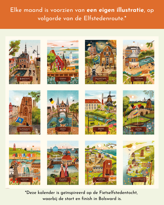 Verjaardagskalender Elfstedentocht | Friese Elfsteden | Fietselfstedentocht (pre-order)
