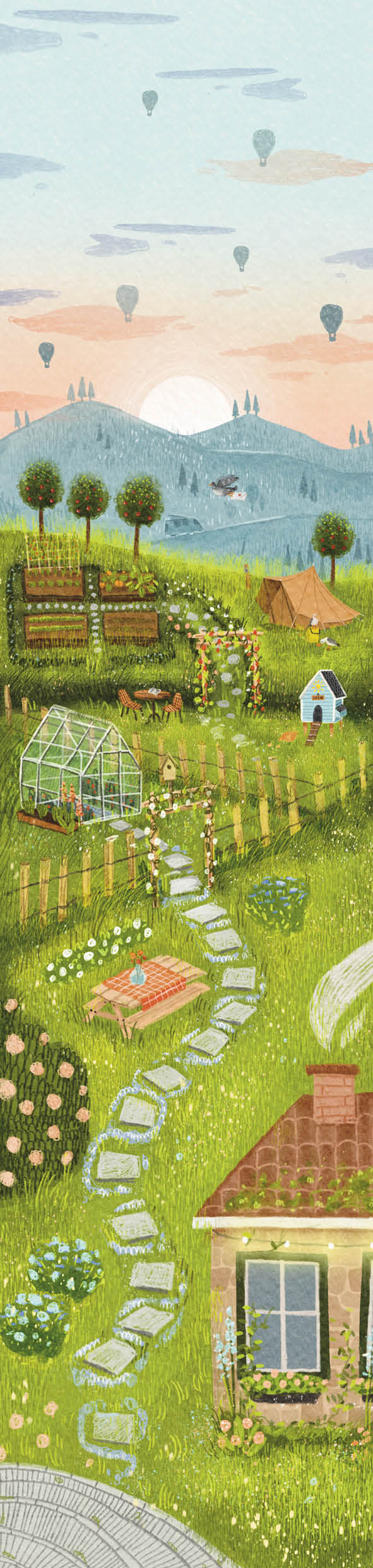 Moestuin, boekenlegger