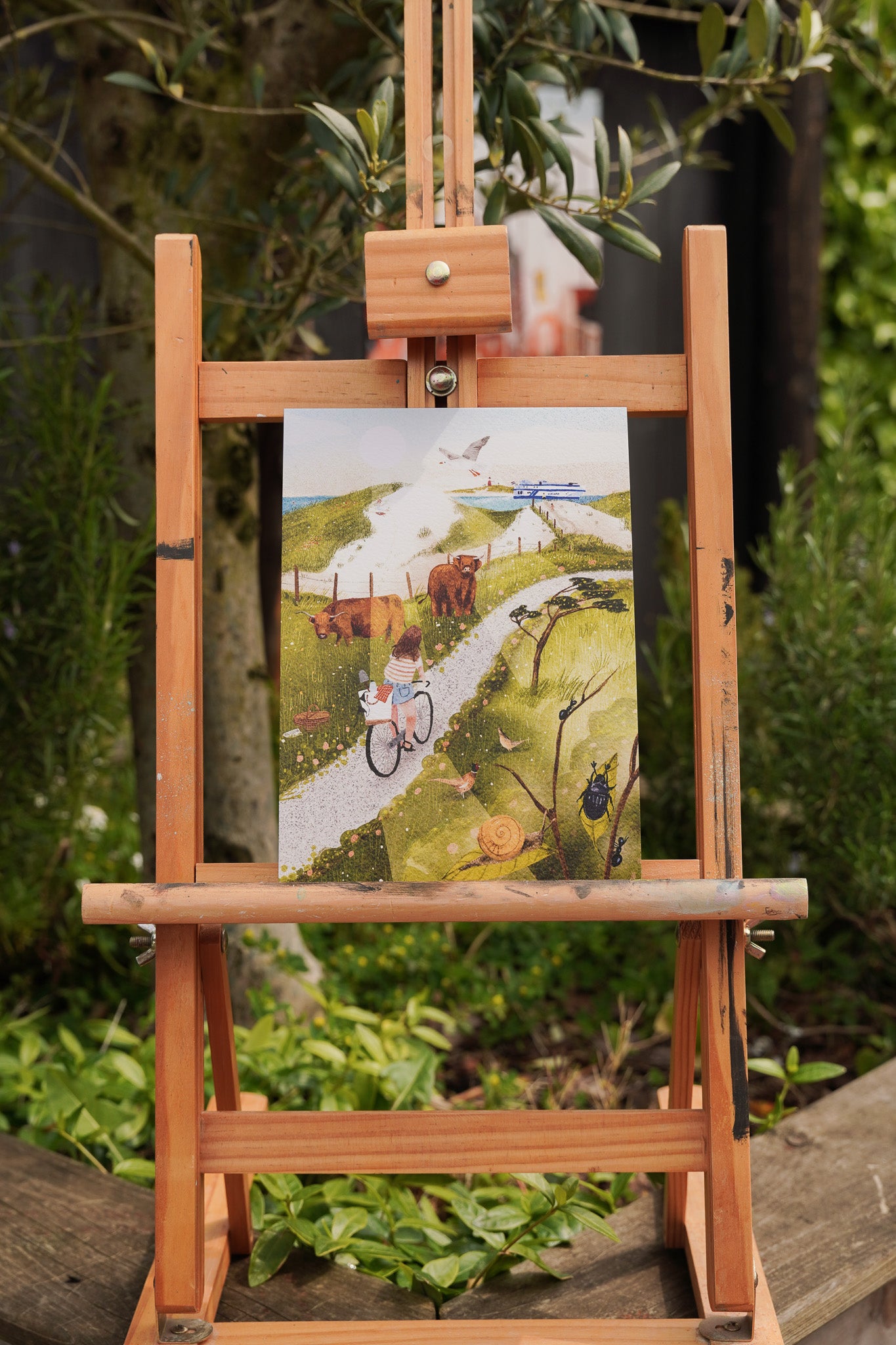“Zomerdag” – A5 Illustratie Print | Art Print op 300gsm Tintoretto Gesso