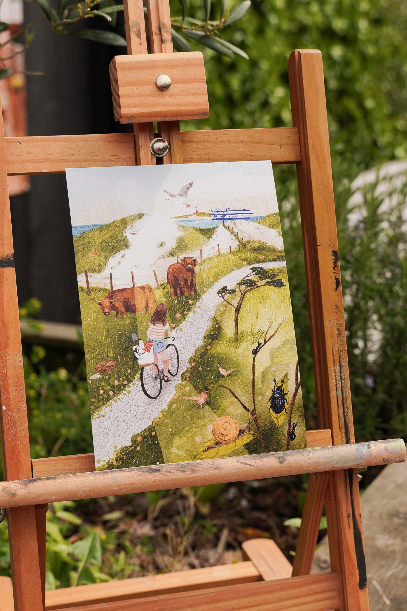 “Zomerdag” – A5 Illustratie Print | Art Print op 300gsm Tintoretto Gesso