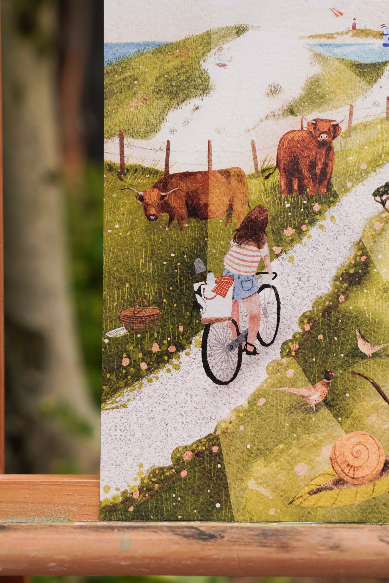 “Zomerdag” – A5 Illustratie Print | Art Print op 300gsm Tintoretto Gesso