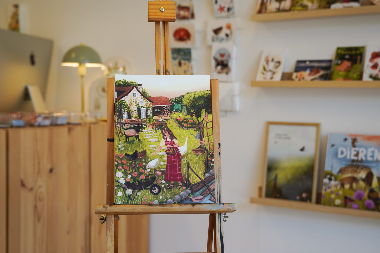“Zomermeisje” – A4 Art Print | Illustratie Poster op 300gsm Tintoretto Gesso