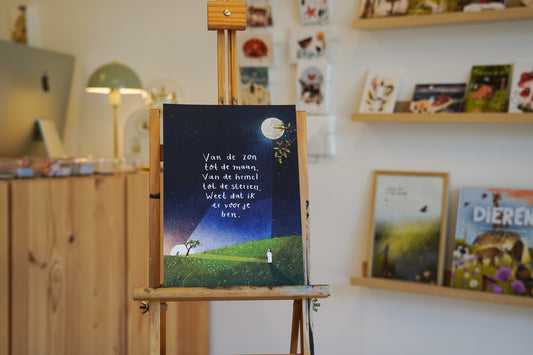 “Weet dat ik er voor je ben” – A4 Art Print | Illustratie Poster op 300gsm Tintoretto Gesso