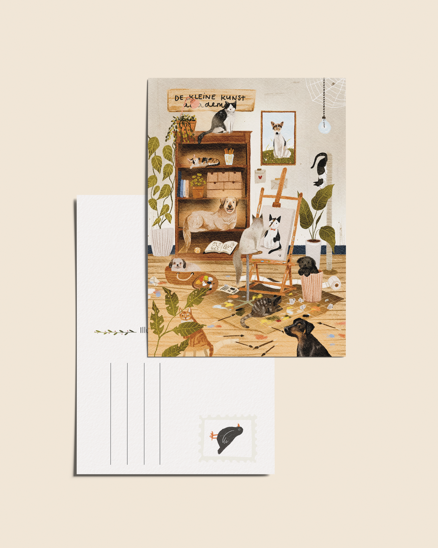 Ansichtkaart 'De Kleine Kunstacademie', A6