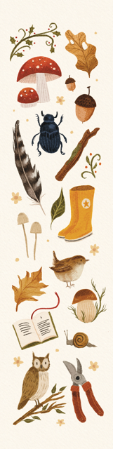 Herfstverzameling, boekenlegger