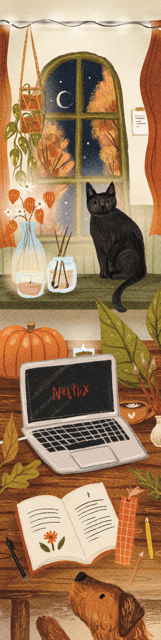 Cozy avond, boekenlegger