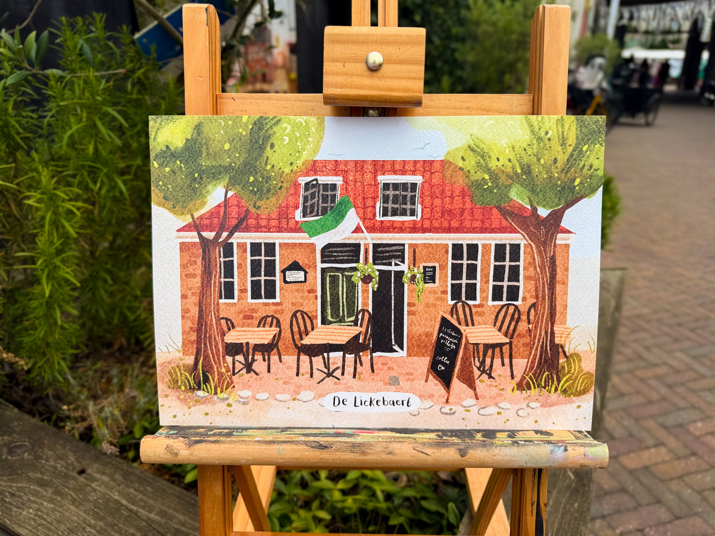 “Restaurant de Lickebaert” – A4 Art Print | Illustratie Poster op 300gsm Tintoretto Gesso