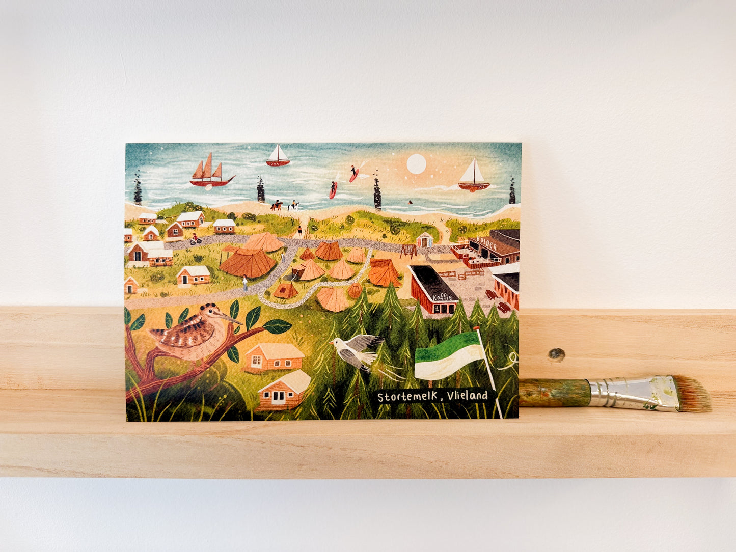 “Kampeerterrein Stortemelk” – A5 Art Print | Illustratie Poster op 300gsm Tintoretto Gesso