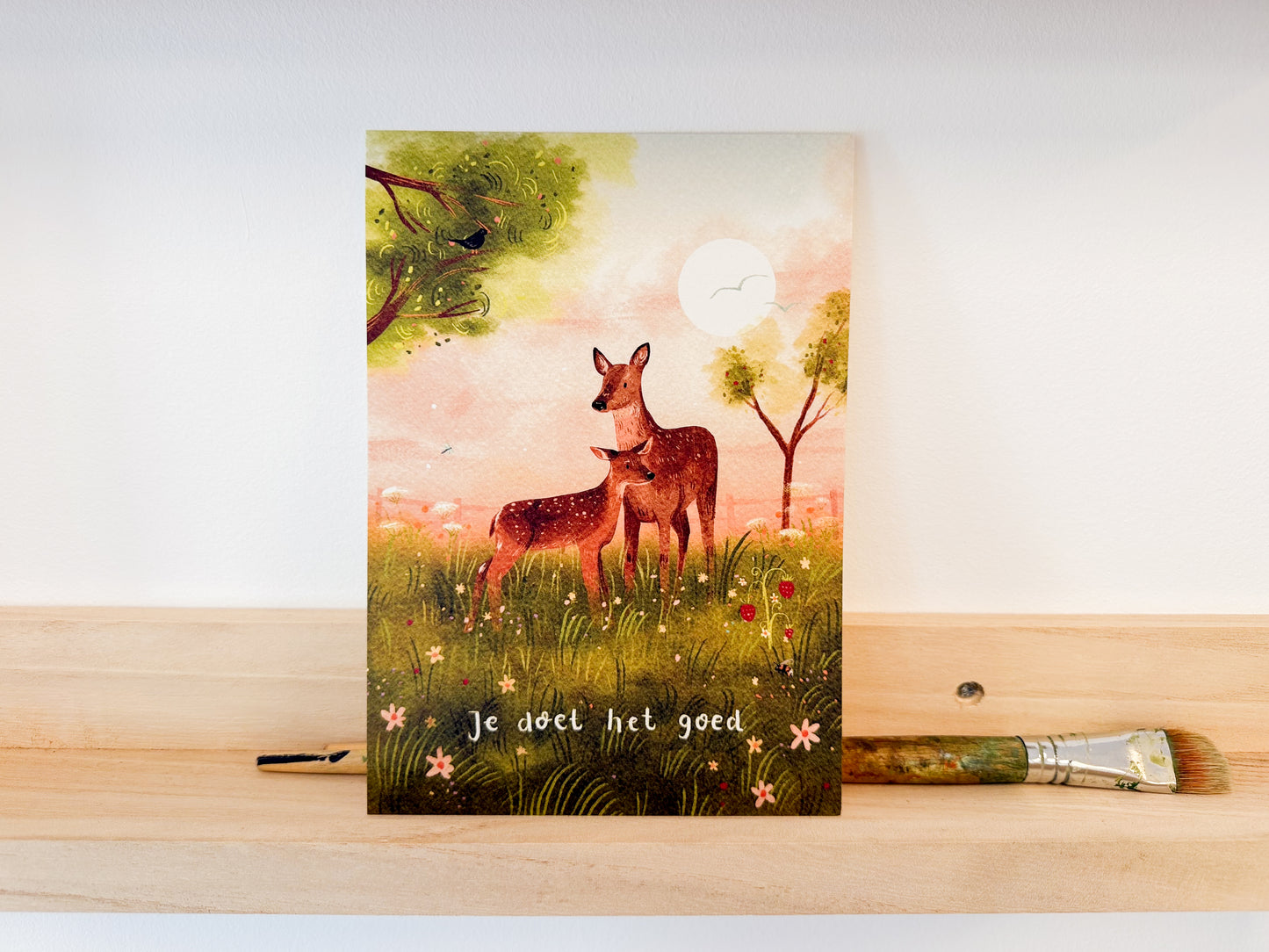 “Je doet het goed” – A5 Art Print | Illustratie Poster op 300gsm Tintoretto Gesso