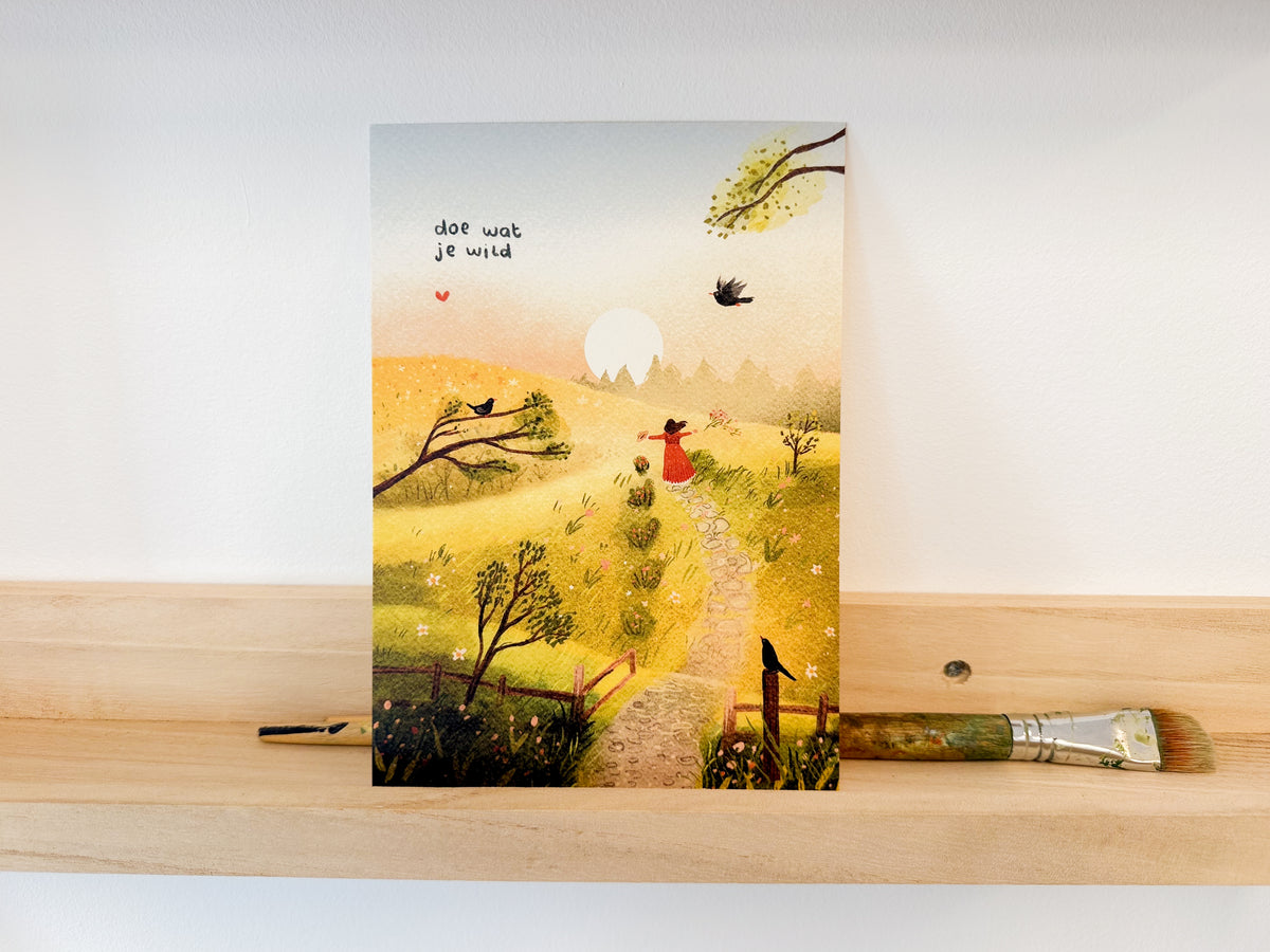 “Doe wat je wild” – A5 Illustratie Print | Art Print op 300gsm Tintoretto Gesso