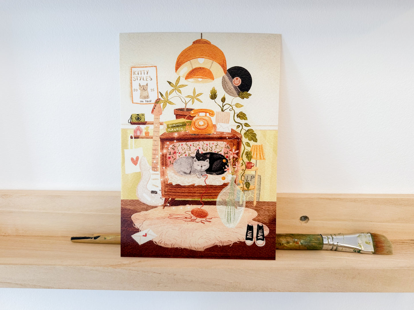 “Toekomstige woonkamer” – A5 Art Print | Illustratie Poster op 300gsm Tintoretto Gesso