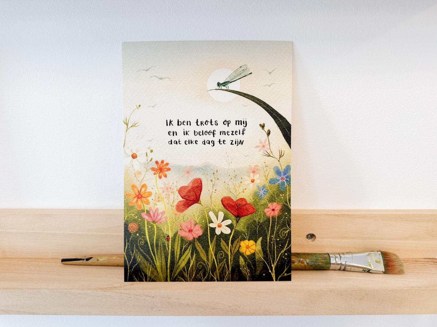 “Ik ben trots op mij” – A5 Art Print | Illustratie Poster op 300gsm Tintoretto Gesso