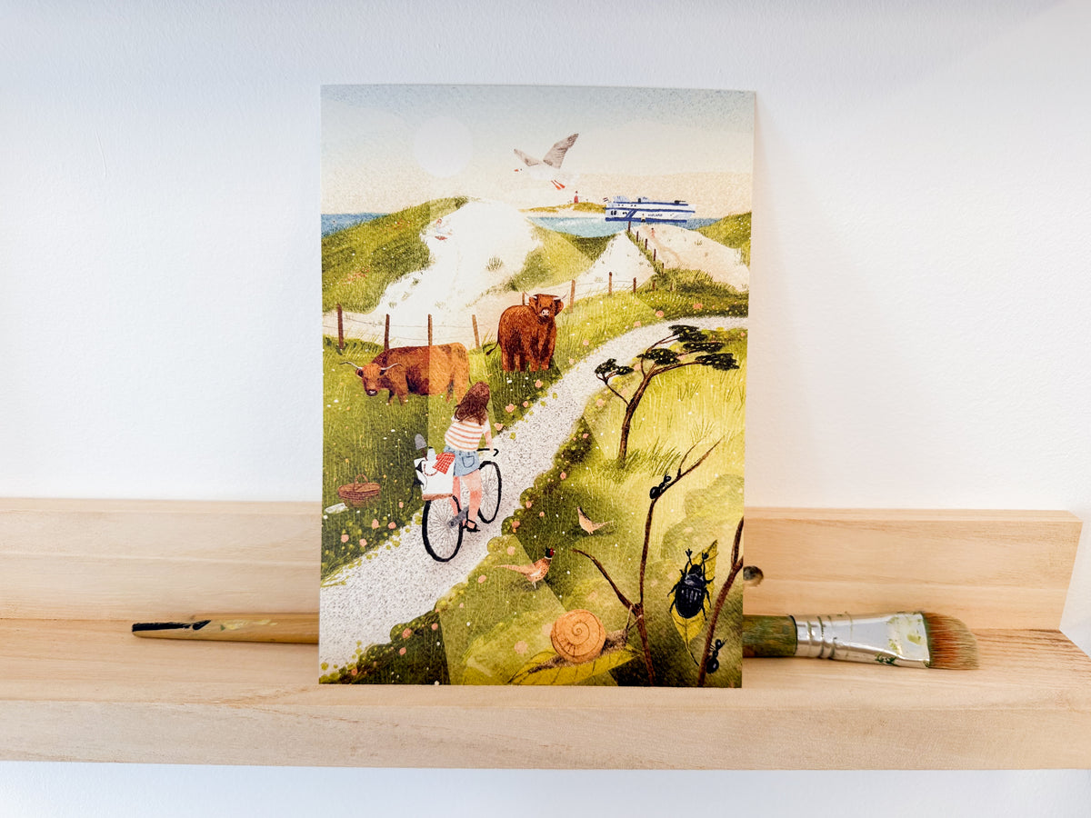 “Zomerdag” – A5 Illustratie Print | Art Print op 300gsm Tintoretto Gesso