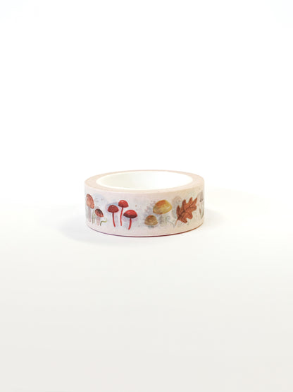 “Paddenstoelen” Washi Tape – Decoratieve Masking Tape | 15 mm × 10 m