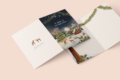 Gevouwen kaart 'Ik wens je een fijne kerst', A6