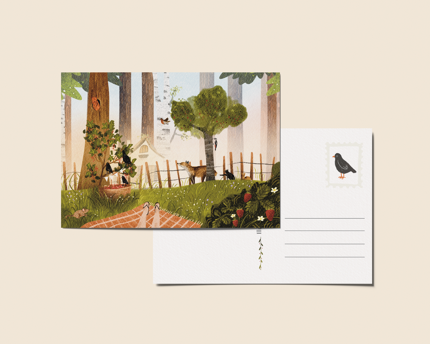 Ansichtkaart 'Juni', A6