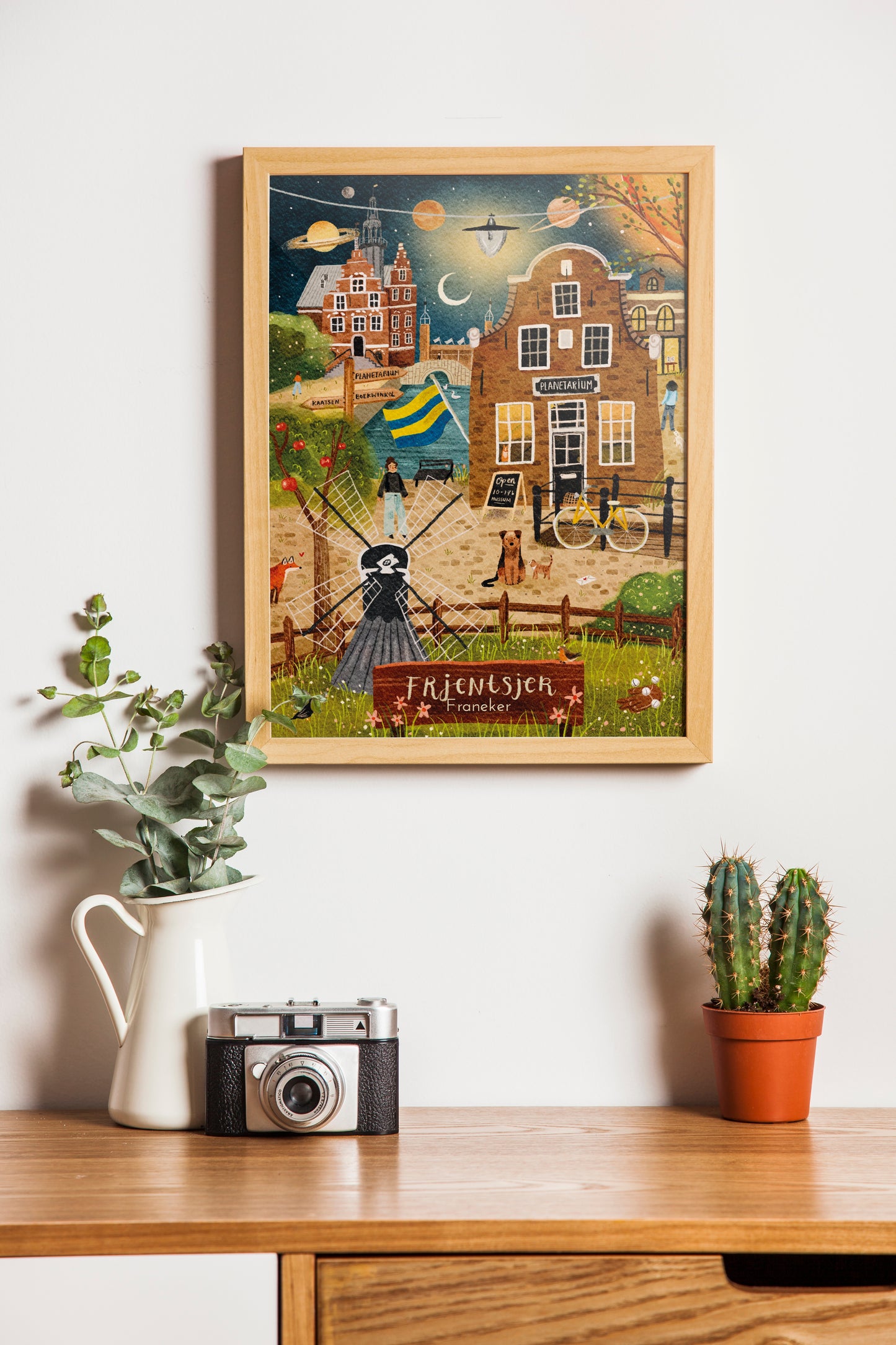 “Franeker” – A3 Illustratie Print | Art Print op 300gsm Tintoretto Gesso | Elfstedenset