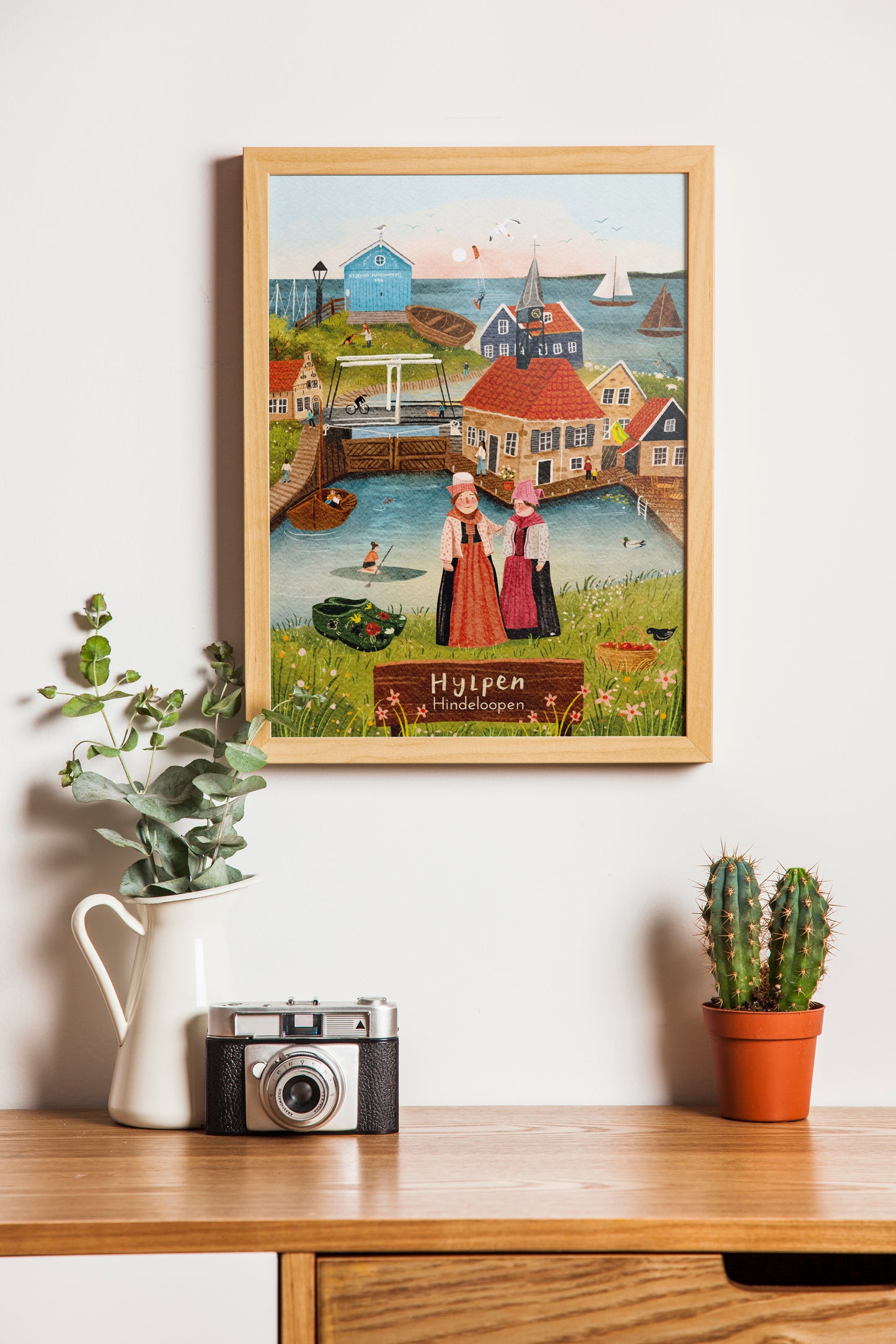 “Hindeloopen” – A3 Illustratie Print | Art Print op 300gsm Tintoretto Gesso | Elfstedenset