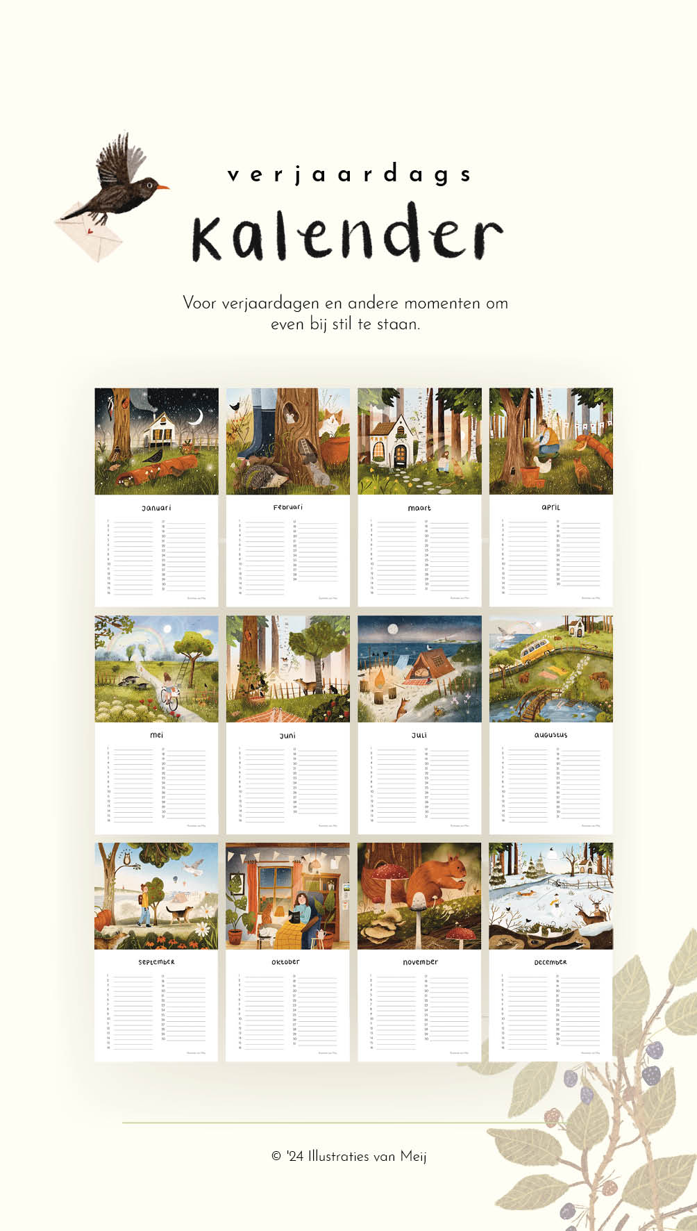 Verjaardagskalender 'Klein Geluk'