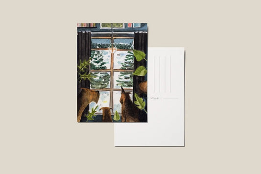 Ansichtkaart 'Gele sneeuw', A6